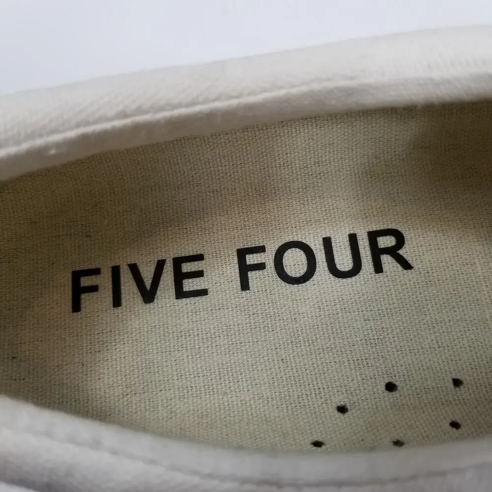 Five Four Men's Grayson White Canvas Sneakers NWOB Size 13